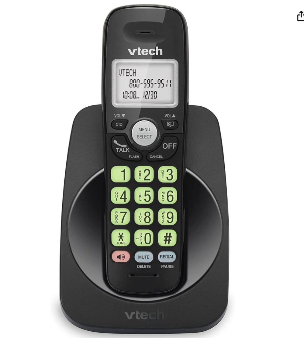 VTech Cordless Phone with DECT 6.0, Wall Mount | VG131-11 (Black)